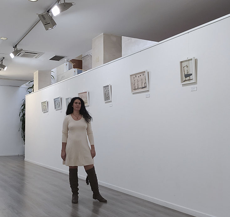 Artista Mayka Kaima exposición centro cultural San Juan Bautista  en Madrid