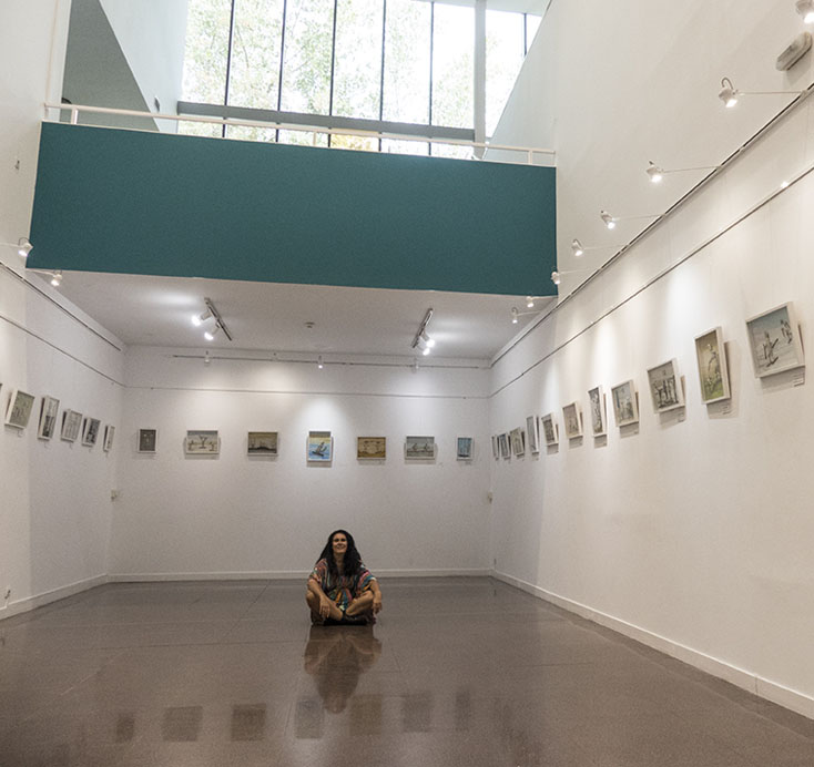 Expo Cuadros de Piedras Centro Cultural centro cultural Sara Montiel en Madrid Casa de Campo Mayka Kaima