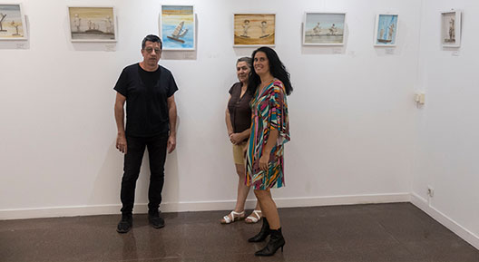 Esteban Arias Rosa Maria Moreno y mayka Kaima expo Centro Cultural San Juan Bautista Madrid. 