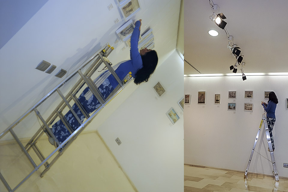 Foto de la artista Mayka Kaíma en el Centro Cultural Volturno de Pozuelo de Alarcón.