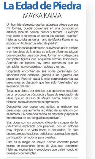 folleto Expo Mayka Kaima Pozuelo de Alarcón 